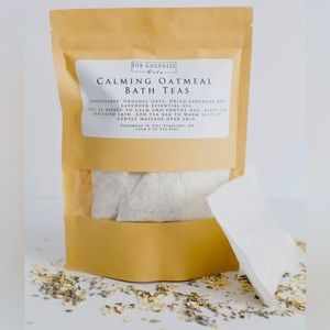 1 CALMING OATMEAL BATH TEAS 4 large Tea Bags . spa quality/NWT